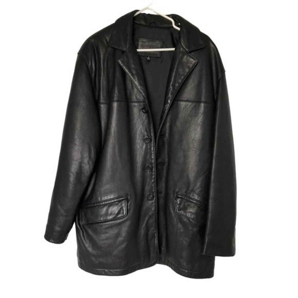 Brandini Mens Leather Coat Jacket